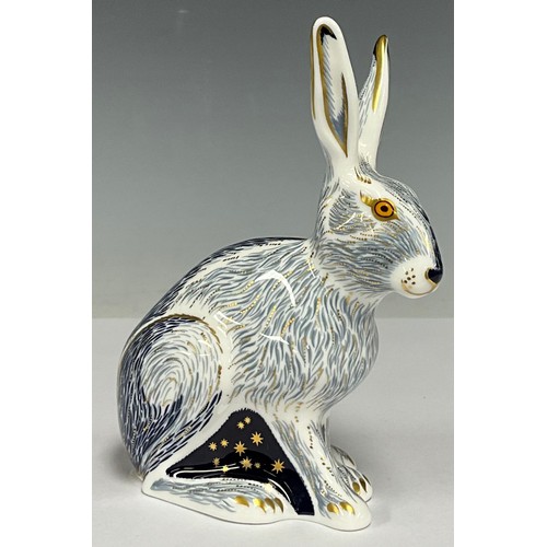 172 - A Royal Crown Derby Paperweight, Starlight Hare, exclusive to the Royal Crown Derby Collectors Guild... 