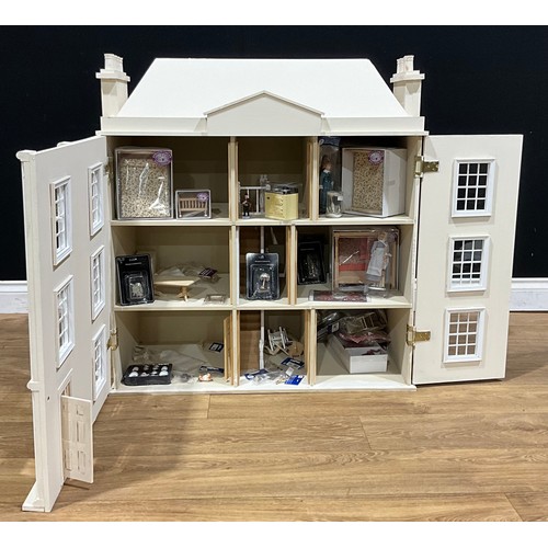 458 - A George III style doll’s house, 86cm high, 83cm wide, 39cm deep