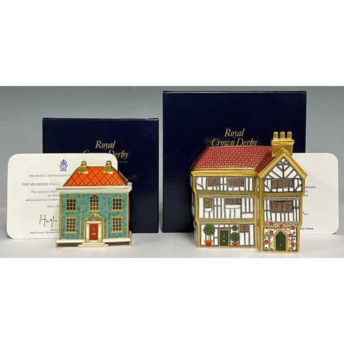 182 - A Royal Crown Derby miniature model, Mulberry Hall Shop, specially commissioned by Mulberry Hall, Yo... 