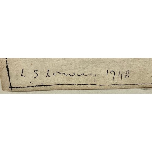 347 - After L. S. Lowry (1887-1976) 
Figure Smoking a Pipe 
signed, dated 1948, ink, 16cm x 9cm