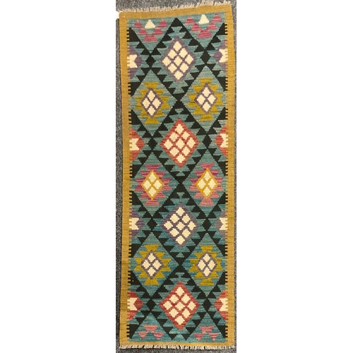 367 - Oriental Rugs and Carpets - a Maimana Kilim runner, 203cm x 66cm