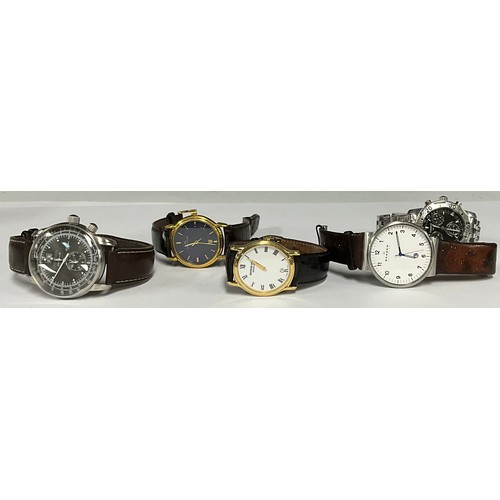 485 - Watches - Tissot Chronograph stainless steel wristwatch, others Zeppelin 100 Jahre, Skagen, Raymond ... 