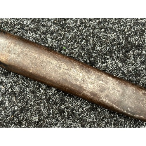 3180 - WW1 Imperial German Ersatz Bayonet, unfullered plain blade 233mm in length, no makers mark. Crossgua... 