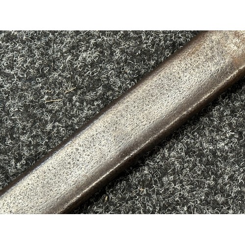 3182 - WW1 Imperial German Butcher Bayonet with single edged fullered blade 365mm in length, maker makered ... 