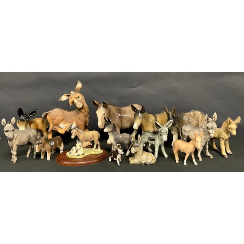 89 - A Beswick model Donkey, others Border Fine Arts, Melba, etc qty