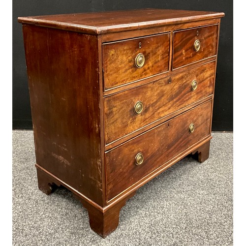 127 - A 19th century mahogany bachelor's chest, 88cm high x 91.5cm wide x 51.5cm deep.