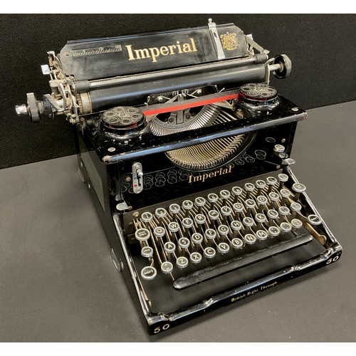 135 - A Vintage Imperial model 50 typewriter, by the Imperial Typewriter Co., Leicester, England, serial n... 