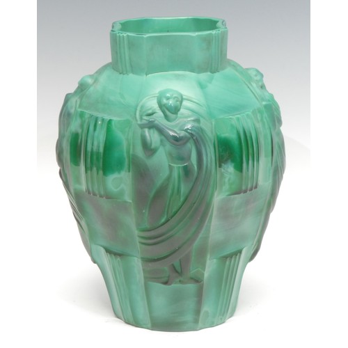 14 - A Curt Schlevogt Bohemian glass vase, Dancing Lady, designed by Artur Plevar for the Ingrid Collecti... 