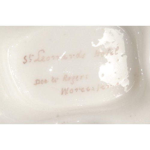 52 - A Chamberlain Worcester porcelain named view shaped rectangular miniature basket, painted with St. L... 