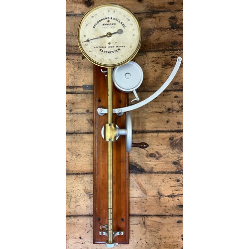 28 - A Goodbrand and Holland Makers, of Manchester, Yarn Tester, white enamelled dial, Arabic numerals, b... 