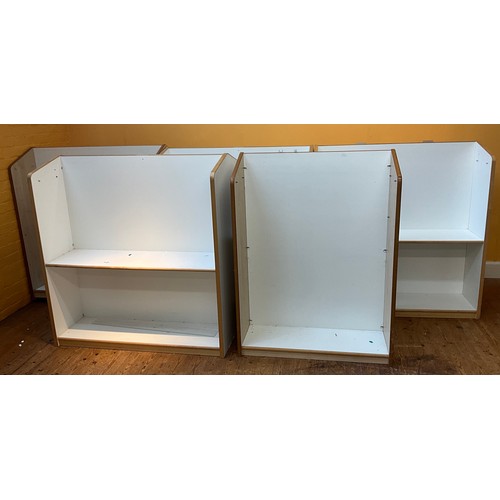 96 - A quantity of shop display units, three with two double sided shelves, (5)
***Please note this lot i... 