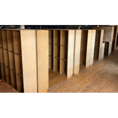 114 - A large quantity of contemporary shop display units with pigeon hole compartments, (13)
***Please no... 