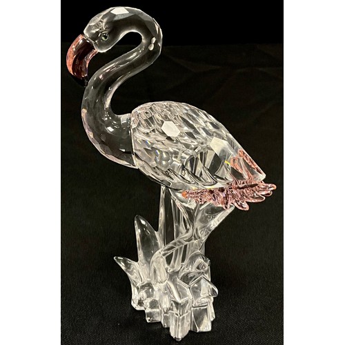 70 - Swarovski crystal Flamingo model, 15cm high, boxed