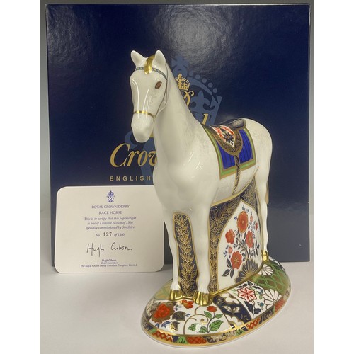 5138 - A Royal Crown Derby paperweight, Race Horse, exclusively commissioned by Sinclairs, limited edition ... 