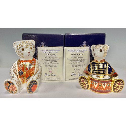 5063 - A Royal Crown Derby paperweight, Drummer Teddy, Goviers exclusive commission, limited edition 171/1,... 