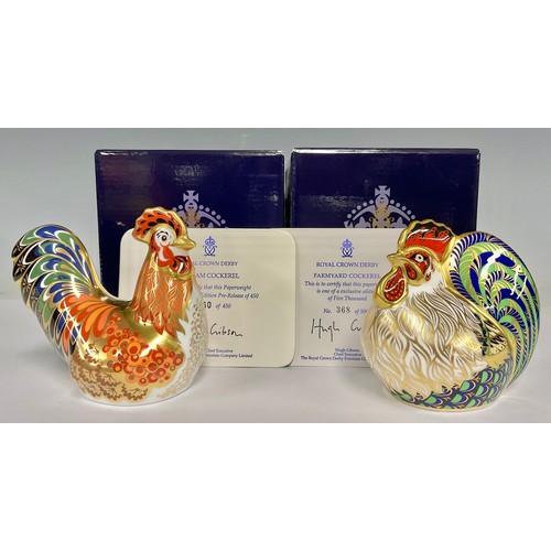 5025 - A Royal Crown Derby paperweight, Bantam Cockerel, gold backstamp pre-release, limited edition 260/45... 