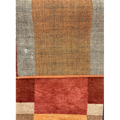 203 - A Oriental ‘Kayam’ woollen rug;  a kilim type rug;  etc, sizes - 191cm x 122cm, another 234cm x 79cm... 