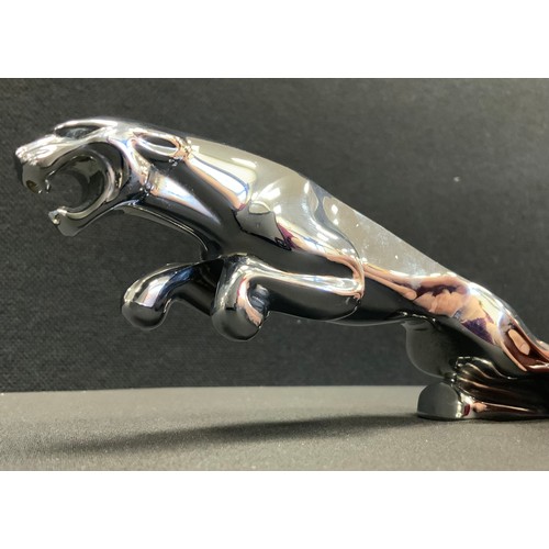 224 - A Jaguar Chromed car bonnet mascot, ref 7/10091/1 WBH, 19.7cm long