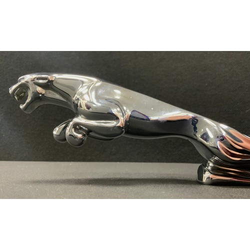 224 - A Jaguar Chromed car bonnet mascot, ref 7/10091/1 WBH, 19.7cm long