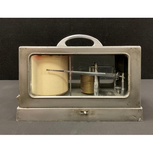 241 - An American Julien P Friez & Sons, Baltimore Barograph, grey case, no 1066, cat 620, serial no 785-4... 