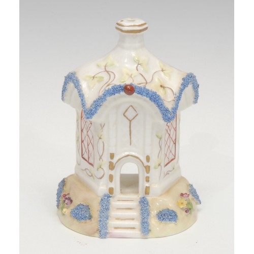 468 - A Coalport porcelain cottage, The Crooked Cottage, 10cm high; others, The Old Curiosity Shop, The Pr... 