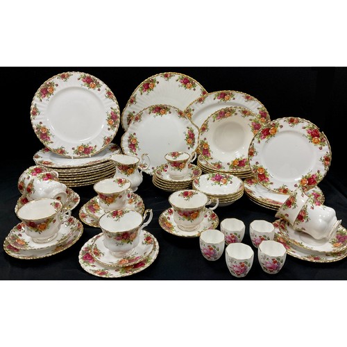 518 - Royal Albert Old Country Roses part table service including; ten dinner plates, five shallow dishes,... 