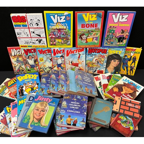 524 - Toys & juvenalia - Vis and other annuals, Return of the Jedi, 2000AD, Victor, TMHT, Misty, Popeye et... 