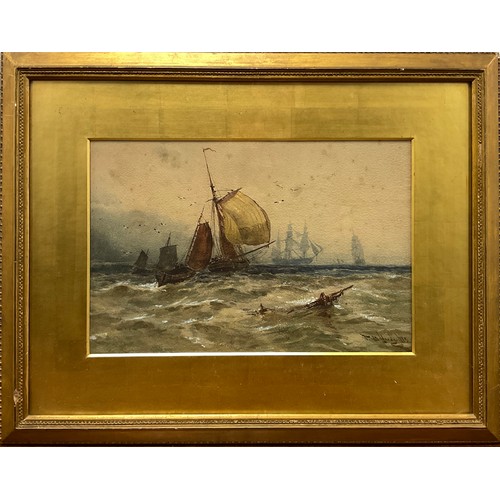 590 - Thomas Bush Hardy (1842-1897) 
The Rescue Mission 
signed, watercolour, 26.5cm x 40cm