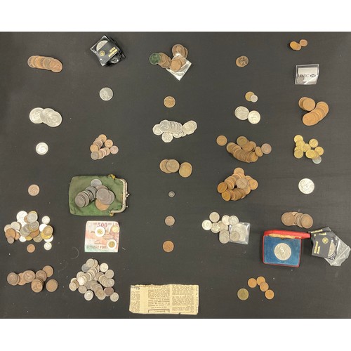 653 - Coins George III and later  including 1797 cartwheel penny, Victorian two shilling piece, pennies, h... 