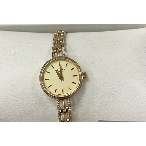 679 - A Rotary ladies 9ct gold cased wristwatch, fancy link 9ct gold strap, quartz movement, 10.6g gross ,... 