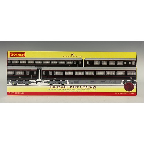 6283 - Hornby Model Railways - R4197 'The Royal Train' Coaches coach pack boxed set, comprising two royal h... 