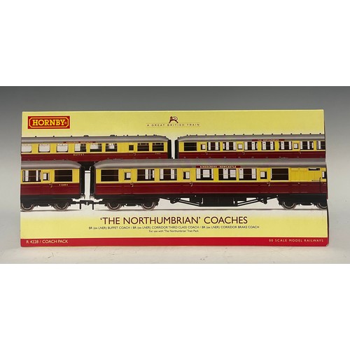 6285 - Hornby Model Railways - R4228 'The Northumbrian' Coaches coach pack boxed set, comprising buffet coa... 