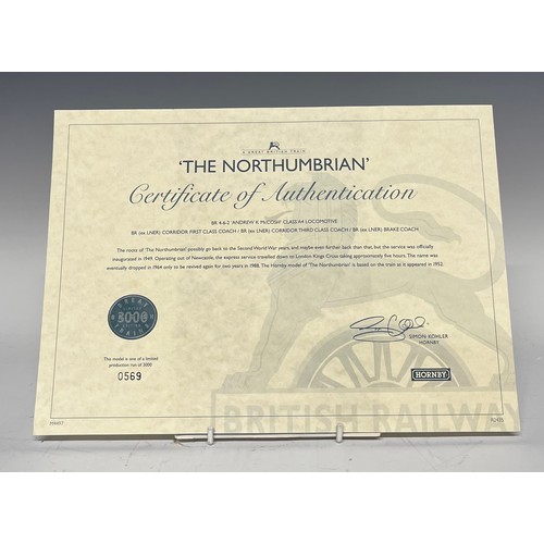 6203 - Hornby Model Railways - R2435 'The Northumbrian' locomotive and coach train pack boxed set, comprisi... 