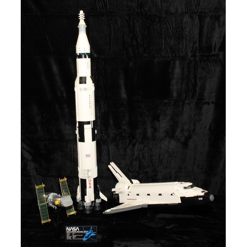 6480 - Lego - Icons, 10283 NASA Space Shuttle Discovery, 54cm deep, 34cm wide, 21cm high, unboxed; Ideas, 9... 