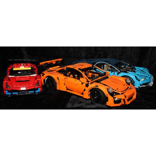 6508 - Lego - Technic, 42056 Porsche 911 GT3 RS Porsche, 57cm long, 25cm wide, 17cm high, unboxed; 42083 Bu... 