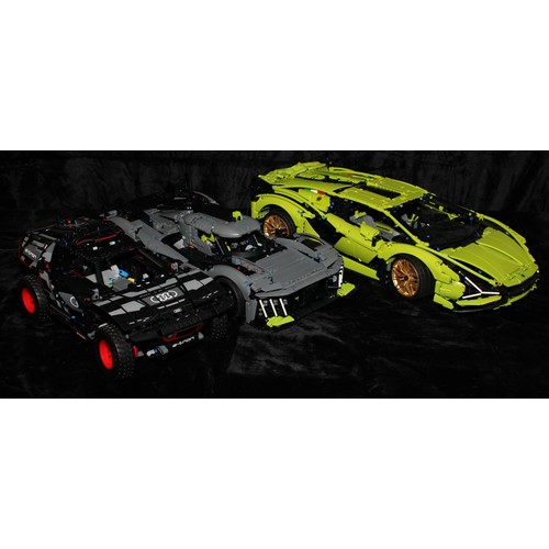 6515 - Lego - Technic, 42115 Lamborghini Sián FKP 37, unboxed; 42156 Peugeot 9X8 24H Le Mans Hybrid Hyperca... 