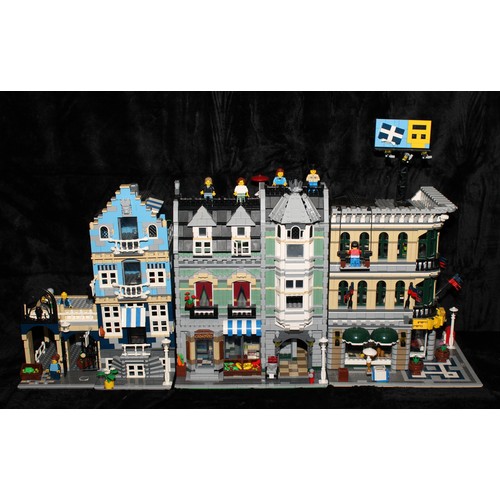 6474 - Lego - Factory, 10190, Market Street, unboxed; Creator Expert, 10185 Greengrocer, unboxed; 10211 Gra... 