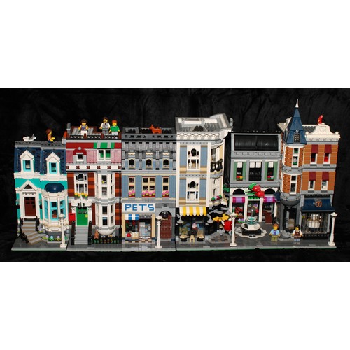 6468 - Lego - Creator Expert, 10270 Book Shop, unboxed; 10218 Pet Shop, unboxed; 10255 Assembly Square, unb... 