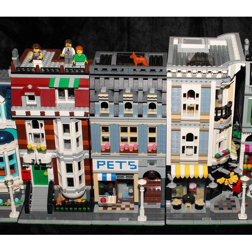 6468 - Lego - Creator Expert, 10270 Book Shop, unboxed; 10218 Pet Shop, unboxed; 10255 Assembly Square, unb... 