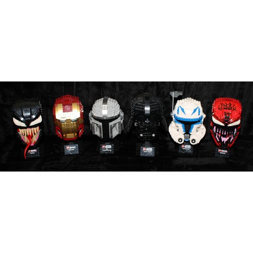 6503 - Lego - Star Wars Helmets Collection, 75304 Darth Vader; 75276 Storm Trooper; 75349 Captain Rex; 7532... 