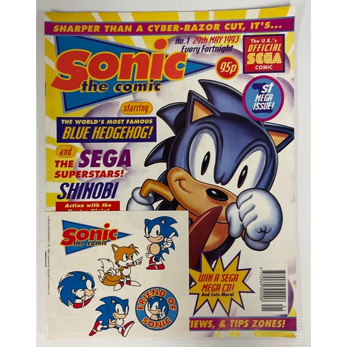 6436 - Collectables - Sonic the Comic issue No. 1, 29th May 1993, first mega issue, 30cm x 23cm, including ... 