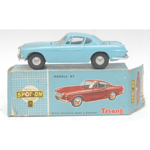 6022 - Tri-ang Spot-On - 261 Volvo P1800, light blue body, white interior with black steering wheel, chrome... 