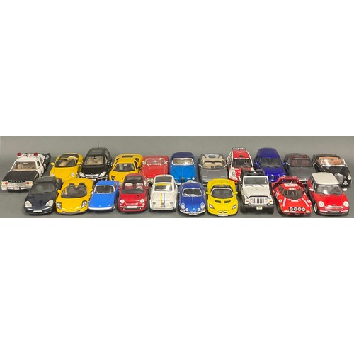 6030 - Model Cars - Burago, Maserati Spyder, 1/18 scale; Erti, 1962 Corvette, 1/18 scale; Anson, Renault Sp... 