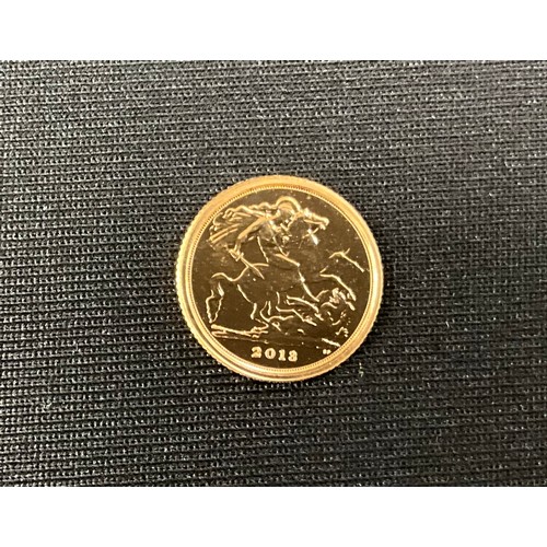 916 - An Elizabeth II 2023 gold proof quarter sovereign, 1.9g, cased