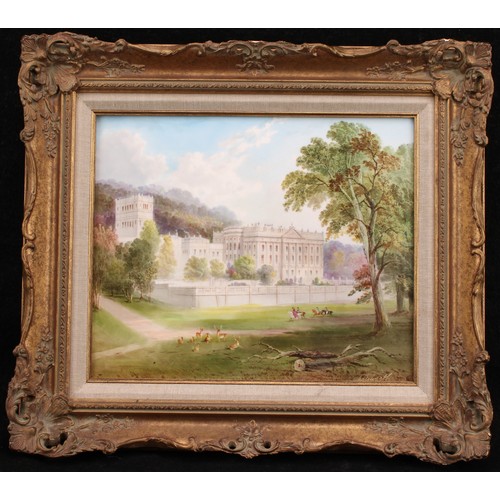 170 - A 19th century English porcelain plaque, possibly Derby and probably by James Hancock, painted with ... 