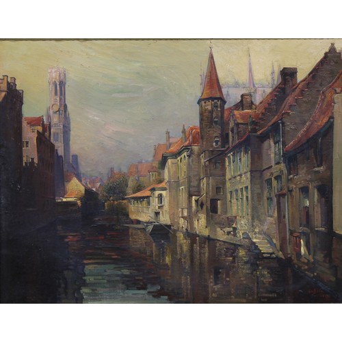 345 - Anthony de Brie (1855–1921)
Bruges,
signed and dated 1913, oil on canvas, 69cm x 89cm