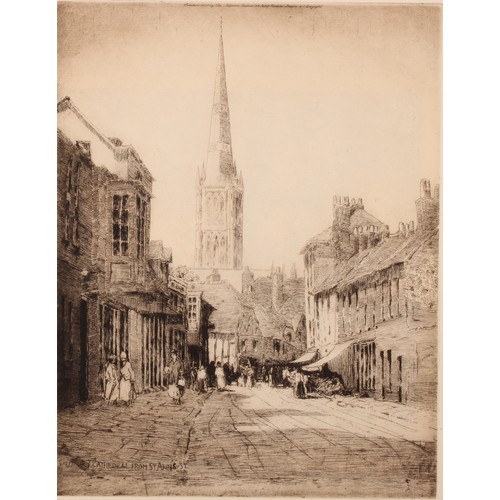 433 - William Tatton Winter (1855-1928) by and after, a group of prints, The Canal, Market Square Salisbur... 