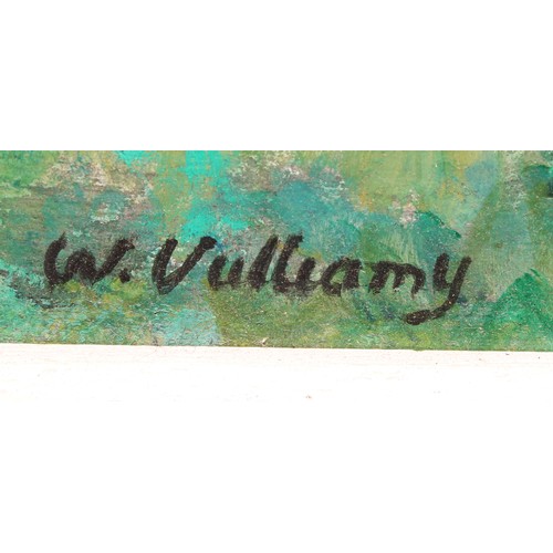 640 - W. Vulliamy
Jockeys Before the Start,
signed, oil on board, Paris Salon and other labels to verso, 3... 