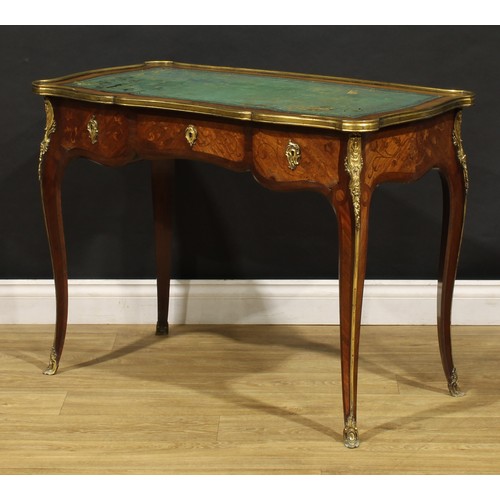 1886 - A 19th century gilt metal mounted mahogany, rosewood and marquetry bureau plat, by Charles Mellier &... 