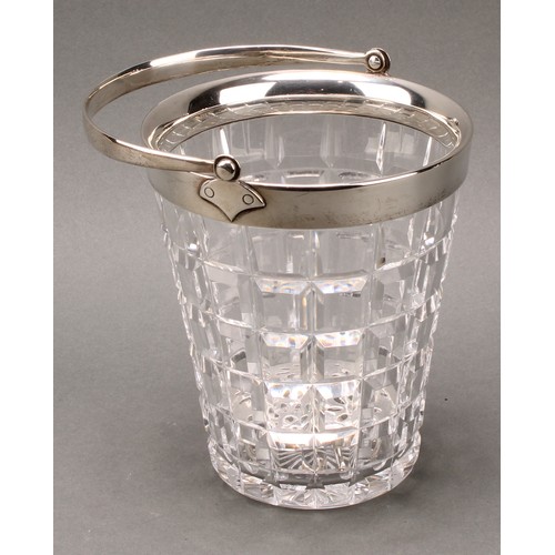 994 - An Art Deco period silver mounted refreshment suite, comprising lemonade jug and ice bucket, star-cu... 